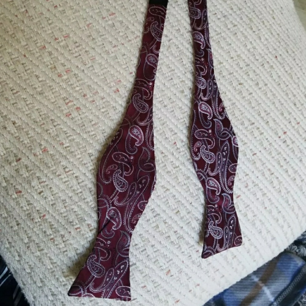 Campia Moda Silk Red Paisley Bow Tie